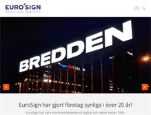 Tablet Screenshot of eurosign.se